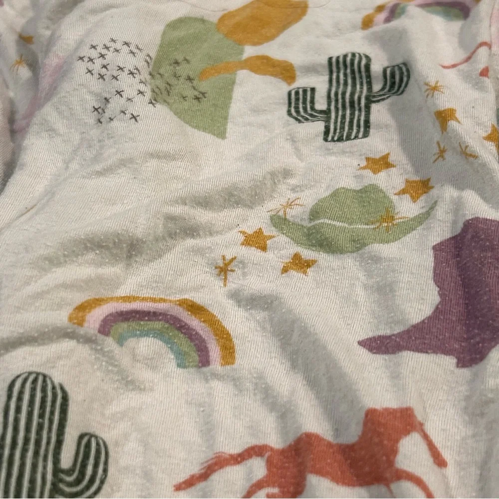 Emerson And Friends Bamboo Zippy Sleeper Ruffle Cowgirl 12-18‎ Months WELL LOVED